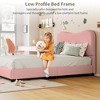 Coucheta Bed Frame with Velvet Upholstered Headboard,Cute Low-Profile Platform Bed,No Box Spring Needed,Strong Wooden Slats,Noise-Free,Easy Assembly - 2 of 4