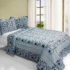 Slickblue Full/Queen Cotton Vermicelli Quilted Quilt Set with Abstract Print and 2 Pillow Shams - 2 of 4