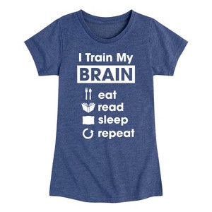 Girls' - Instant Message - I Train My Brain Fitted Short Sleeve Graphic T-Shirt - 1 of 4