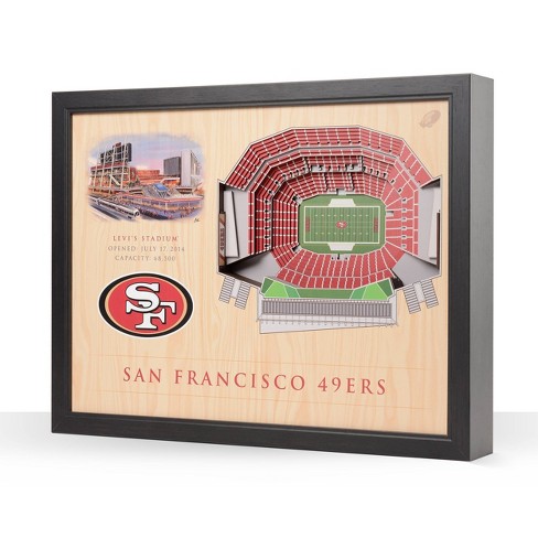 NFL San Francisco 49ers 25-Layer StadiumViews Lighted End Table