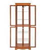 Sapphtopaz 6-Tier Curio Display Cabinet with Wood Frame, Space Saving Glass Storage Cabinet Bookshelf for Small Spaces, Bedroom & Home Office - 4 of 4