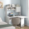 Tangkula L-Shaped Desk w/ Open Storage Hutch Corner Computer Desk w/ Shelves & Cabinet - 2 of 4