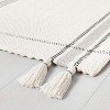 Simple Border Stripe with Corner Tassel Rug White/Gray - Hearth & Hand™ with Magnolia - image 2 of 2
