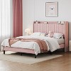 Yaheetech Upholstered Bed Frame with Charging Outlets & USB Ports - 2 of 4