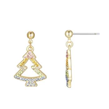 Liv & Ava Christmas Tree Holiday Earrings Yellow
