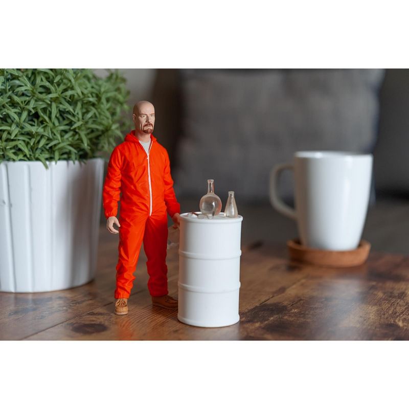 Mezco Toyz Breaking Bad Walter White In Orange Hazmat Suit Figure | Measures 6 Inches Tall, 5 of 8