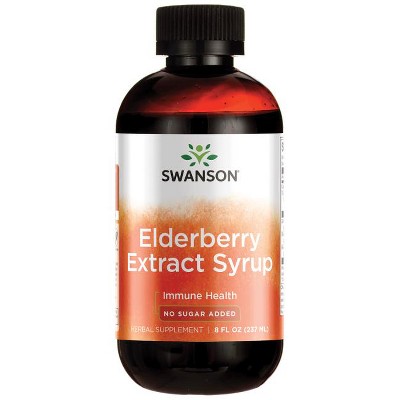Swanson Herbal Supplements Elderberry Extract Syrup Liquid 8 fl oz.