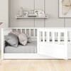CAVINAS Twin Size Floor Bed with Super High Security Barrier and Door, Wooden Children's Floor Bed Frame - 4 of 4