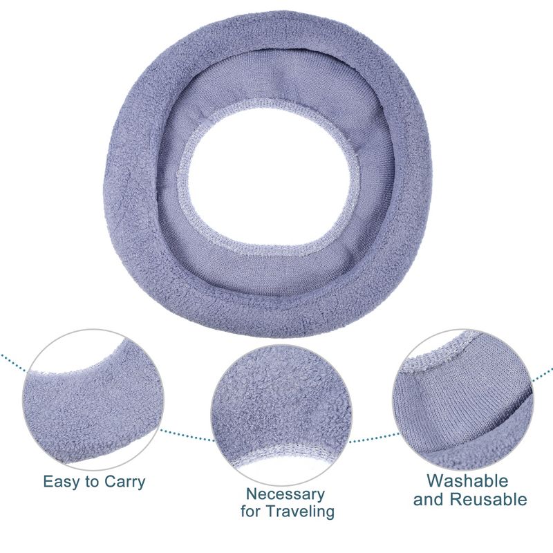 Unique Bargains Stretchable Thicker Toilet Seat Cover Pad Lid with Handle Bathroom Washable Reusable, 3 of 7