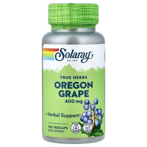 Solaray True Herbs, Oregon Grape, 400 mg, 100 VegCaps - 1 of 4