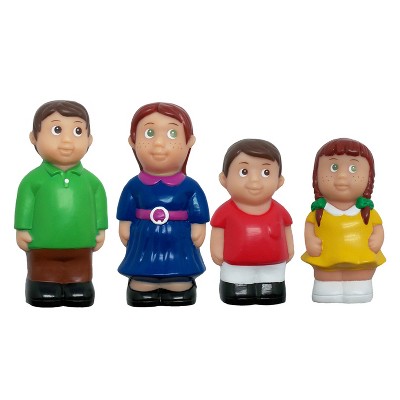 Multicultural Family Figures Set with Soft Vinyl Construction