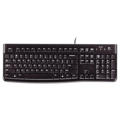 Logitech K120 Ergonomic Desktop USB Keyboard - Black (920-002478)