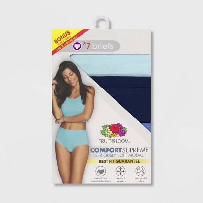 Fruit of the Loom Women's 6pk Comfort Supreme Briefs - Colors May Vary 6