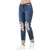 Women's Buffalo Plaid Destroyed Knee friend Jeans - Judy Blue - 2 of 4