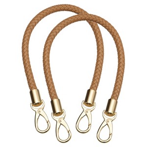 Unique Bargains PU Leather Braided Fashion Women's Handbag Purse Strap 2 Pcs - 1 of 4