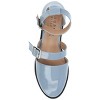 Journee Collection Womens Medium and Wide Width Constance Buckle Round Toe Mary Jane Flats, Light Blue 12W - 4 of 4