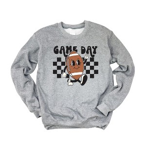 Simply Sage Market Women's Graphic Sweatshirt Football Game Day Checkered - 1 of 4