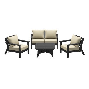 WestinTrends Avalon Outdoor 5-Piece Modular Sectional Patio Furniture Sofa Set - 1 of 4