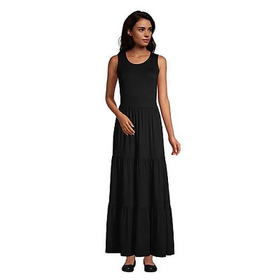 Lands' End Women's Sleeveless Tiered Maxi Dress : Target