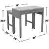 XIYUYEU Dining Table Set Rustic Counter Height Dining Table Faux Marble Top with Stools for Kitchen - 4 of 4