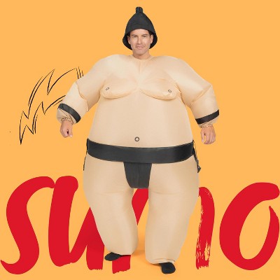 Joyfy Inflatable Sumo Wrestler Costume for Adults – Hilarious Air Blow-Up Full-Body Suit, Funny Party Costume for Halloween & Events