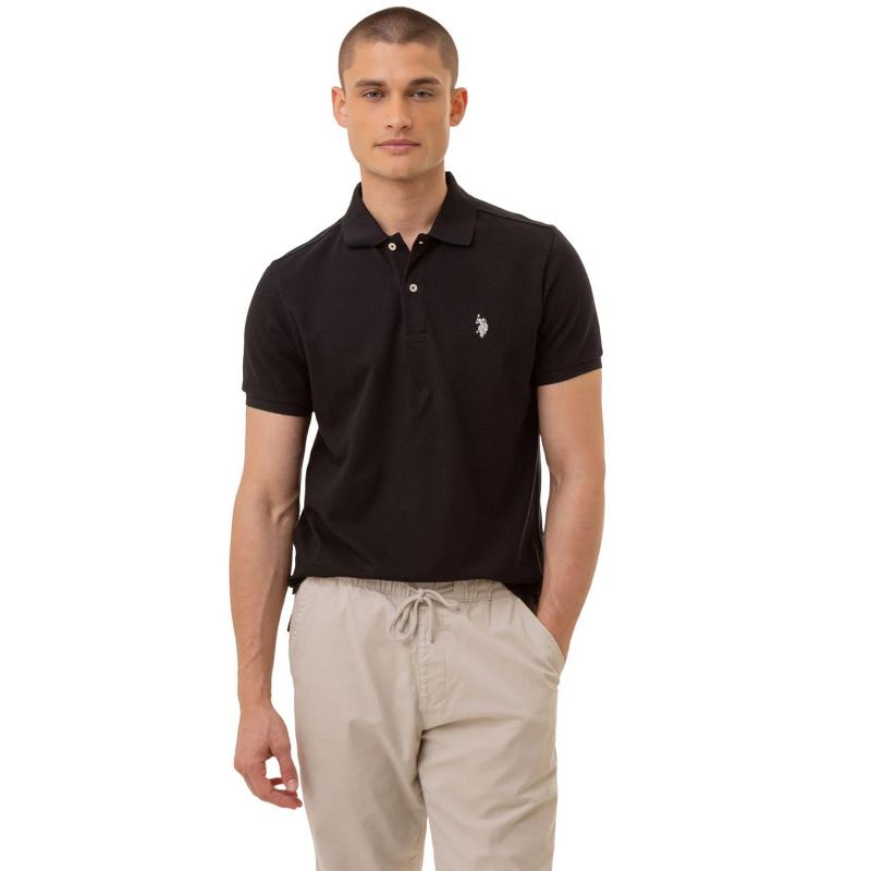 U.S. Polo Assn. Men's Slim Fit Solid Pique Polo With Small Pony Polo Shirt, 1 of 3
