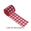 Unique Bargains Gift Wrap Ribbons Christmas Plaid Grosgrain Polyester 157.48"x2.56" 1 Pc - 3 of 4