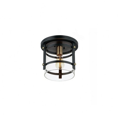 Maxim Lighting Capitol 1 - Light Flush Mount in  Black/Antique Brass