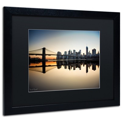 Trademark Fine Art-David Ayash 'Downtown NY' Matted Framed Art