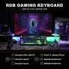 YUNZII D98 Membrane Gaming Keyboard,RGB Backlit Black & Green - 4 of 4