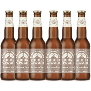 Henry Weinhard's Vanilla Cream Soda 6 Pack | 12oz Glass Bottles | Classic American Flavor | Premium Craft Soda - 1 of 1