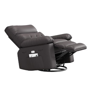 homfan Electric Recliner Chair - PU Leather 360° Swivel Recliner with Heat and Massage, Comfortable Lazy Chair for Living Room, Bedroom, Nursery - 1 of 4