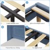 Twin Size Bed Frame with Storage Headboard Wingback Upholstered Headboard and Footboard, Metal Slat Noise Free, Easy Assembly - 3 of 4