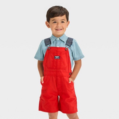 Image of OshKosh B'gosh Toddler Boys' Classic Shortalls - Red 12M