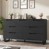 Dresser for Bedroom, 55" Wide Dresser, Freestanding Horizontal Drawer with Storage, Wooden Closet Chest Storage for Living Room, Hallway, Entryway - 3 of 4