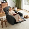 Manual Reclinder, 360¡ã Swivel Rocking Glider Reclinder Chair, Soft Faux Leather Upholstered Sofa Chair with Ergonomic Backrest for Adults - 3 of 4