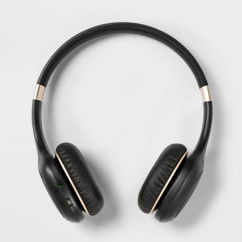 Active Noise Cancelling Bluetooth Wireless Over-Ear Headphones - heyday™  Black/Gold