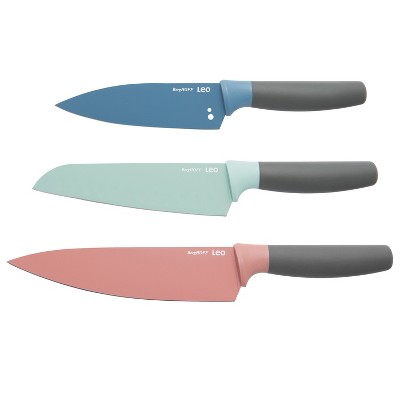 Berghoff 3pc Soft Grip Kitchen Knife Set, Pp Handle, Stainless Steel Sharp  Blade : Target