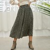 EXLURA Womens High Waist Polka Dot Pleated Skirt Midi Swing Skirt with Pockets - 2 of 4