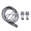The Original Stretchlace Quick Lock No-Tie Elastic Shoelaces – Grey Adjustable Shoe Laces (1 Pair) - 2 of 4