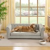 KWPZQEB Rectangular pet bed, Elevated Plush Dog Couch for Big and Oversized Dogs, Modern and Fashionable Linen Fabric Dog Sofa - 2 of 4