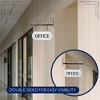 AuldHome Wall-Mounted Metal Office Entrance Sign, Farmhouse Enamelware 2-Sided Reception Sign - 4 of 4