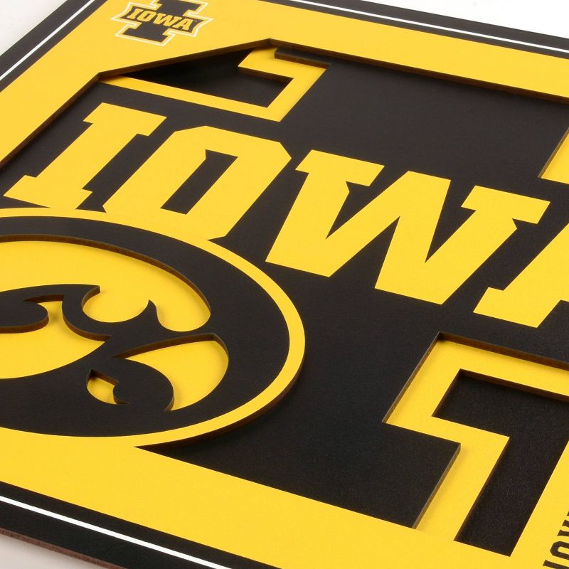 NCAA Iowa Hawkeyes 3D Logo Series Wall Art - 12&#34;x12&#34;, 4 of 5