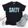 Simply Sage Market Salty Block Distressed Garment Dyed Tee - 3 of 4