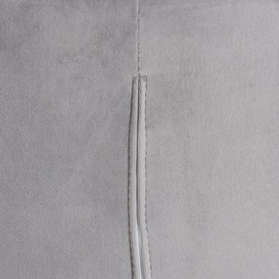 Savara Grey Velvet and Gold Metal Swivel Desk Chair