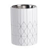 SEVOBAL Planters Ceramic Planter with Modern Geometric Pattern for Stylish Indoor Flower Display, White, 6.3"*6.3"*8.7" - 2 of 4