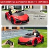 12V Kids Ride On Car with Remote Control, Battery Powered Sports Car Toy with Dual 25W Motors, Spring Suspension, Headlight, Music for Toddler 3+ - 4 of 4