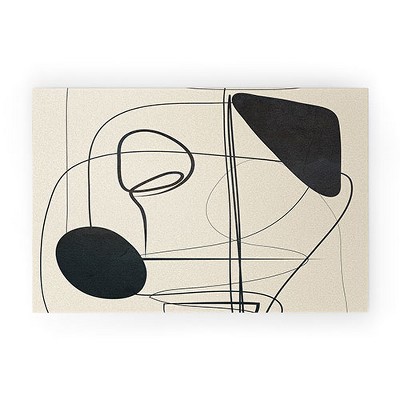 Nadja Modern Abstract Shapes 1 Small Welcome Mat - society6