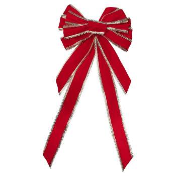 Good Old Values Red Velvet Christmas Bow 9-inch X 16-inch 4 Pack of Holiday  Bows