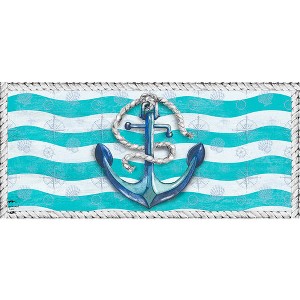 Briarwood Lane Everyday Welcome Anchor Mini Mat 22x10 Indoor Outdoor Doormat - 1 of 2
